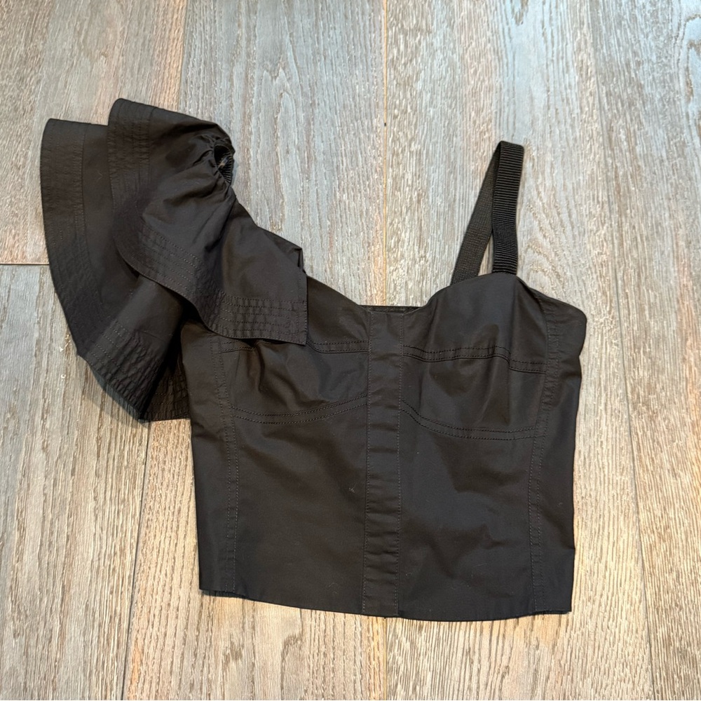 Black One-Shoulder Top from Pinko